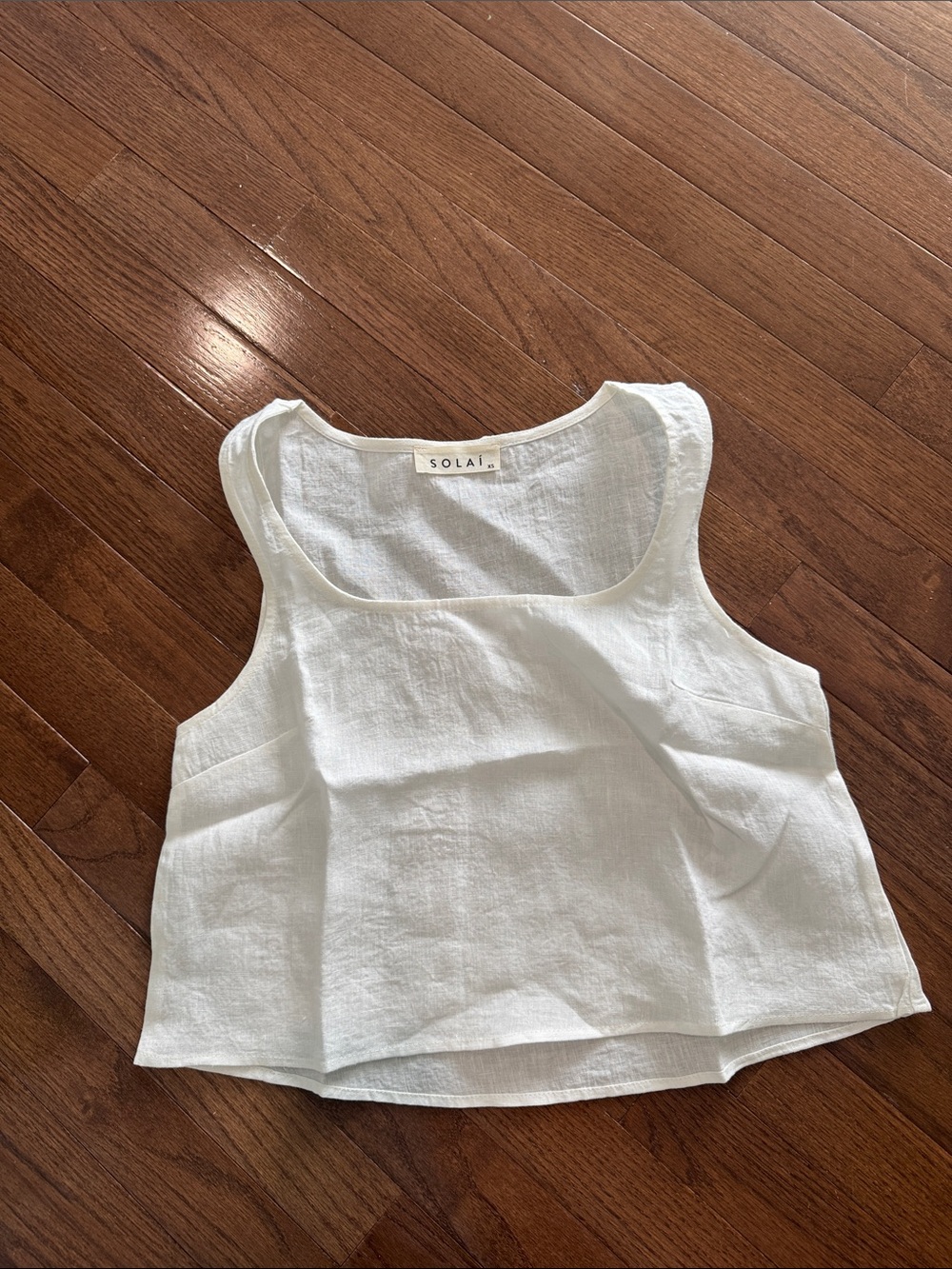 NEW Solai the Label Capri Linen Scoop Neck Tank - Picture 4 of 7